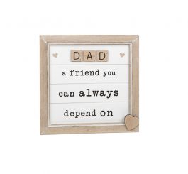 Scrabble Sentiments Plaque Dad