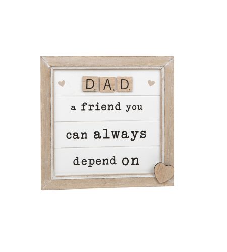 Scrabble Sentiments Plaque Dad