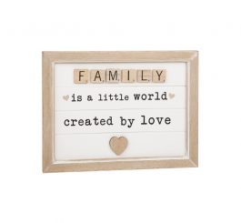 Scrabble Sentiments Plaque Family