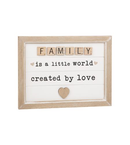 Scrabble Sentiments Plaque Family