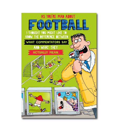 Football Commentator Humour Card