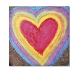 Chalk Heart Blank Photo Card