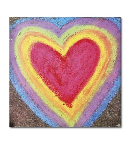 Chalk Heart Blank Photo Card