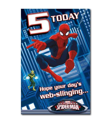 5th Birthday Marvel's Spiderman Card
