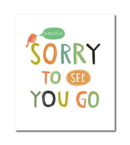 Sorry You're Leaving Card