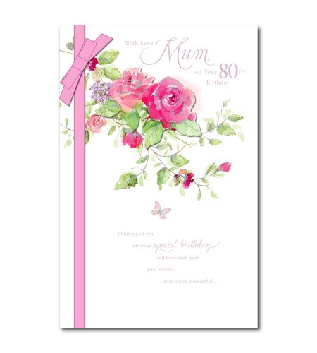 80th Birthday Mum Card