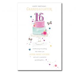 16th Birthday Granddaughter Card