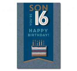 16th Birthday Son Card