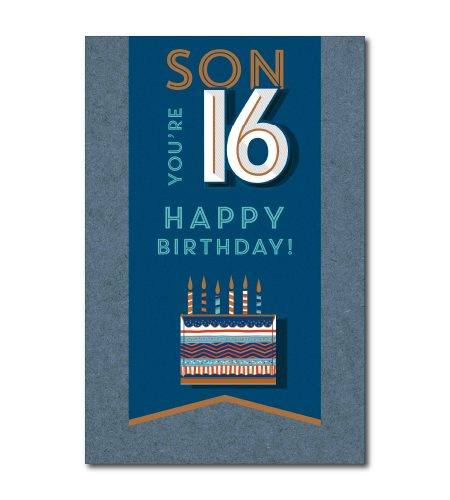 16th Birthday Son Card