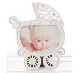 Baby Lace Pram Frame 3" X 4"