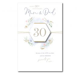 Mum & Dad Pearl 30th Anniversary Card
