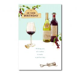 Traditional Wine Birthday Card