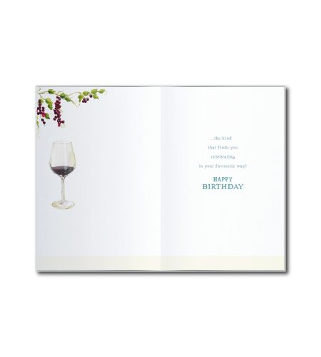 Traditional Wine Birthday Card - Image 2