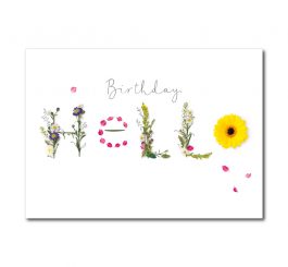 Hello Floral Birthday Card