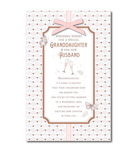 Granddaughter & Husband Wedding Day Card