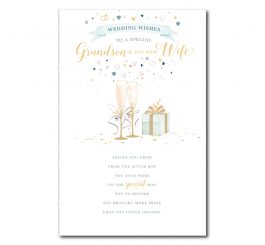 Grandson & Wife Wedding Day Card