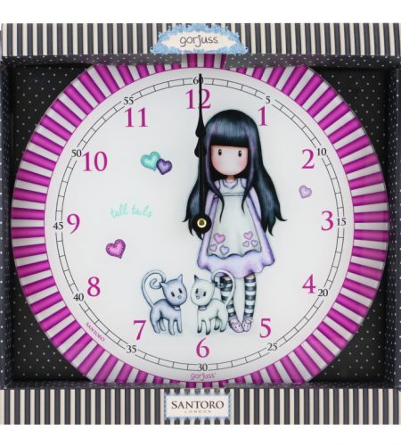 Tall Tails Glass Wall Clock Gorjuss - Image 2