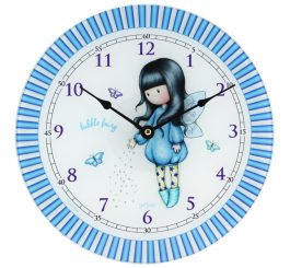 Bubble Fairy Glass Wall Clock Gorjuss