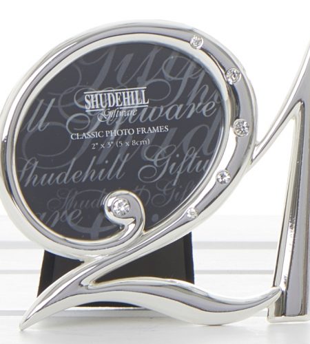 Silver Diamante Frame Birthday 21st