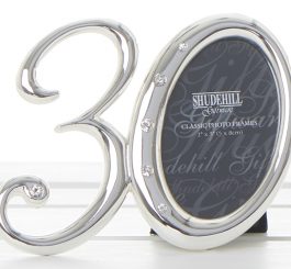 Silver Diamante Frame Birthday 30th