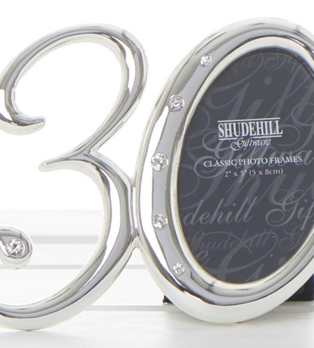 Silver Diamante Frame Birthday 30th