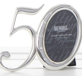 Silver Diamante Frame Birthday 50th