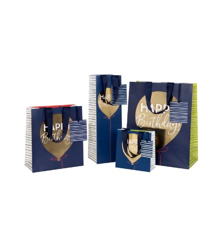 Happy Birthday Navy Bottle Bag - Image 2