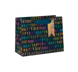 Happy Birthday Medium Navy Gift Bag