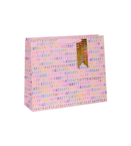 Happy Birthday Pink Shopper Bag