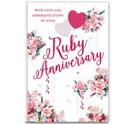 Ruby 40th Anniversary Card