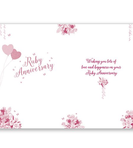 Ruby 40th Anniversary Card - Image 2