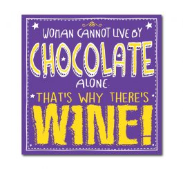 Chocolate & Wine Greeting Card