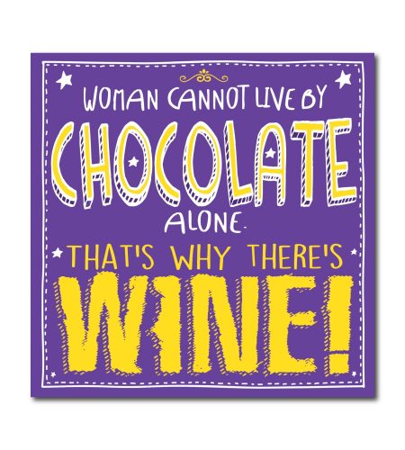 Chocolate & Wine Greeting Card