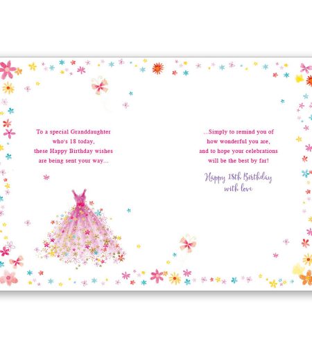 18th Birthday Granddaughter Card - Image 2