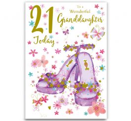 21st Birthday Granddaughter Card