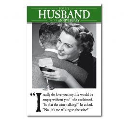 Husband Anniversary Humour Card