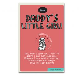 Daddy from Daughter Birthday Card