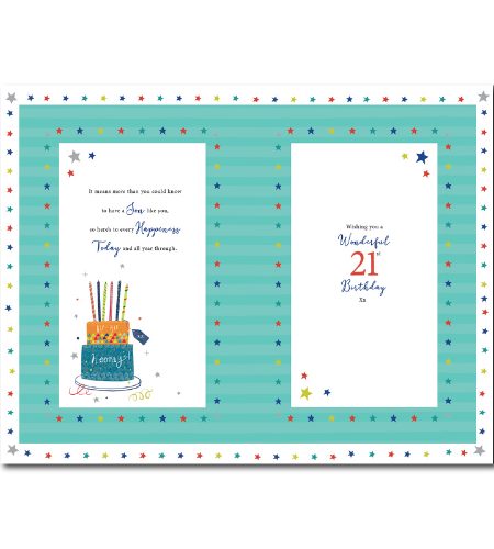 21st Birthday Son Card - Image 3