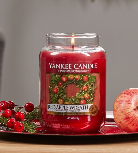 Yankee Candle Large Jar Red Apple Wreath