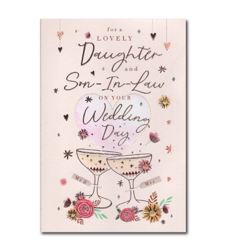 Daughter & Son In Law Wedding Day Card