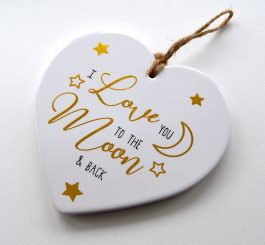 To The Moon & Back Hanging Plaque