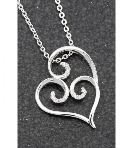Silver Plated Heart Necklace - Image 4