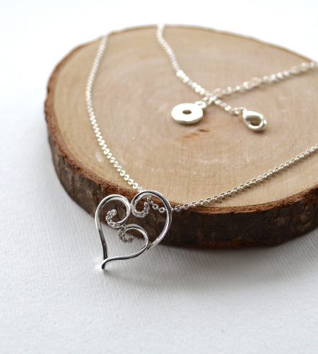 Silver Plated Heart Necklace