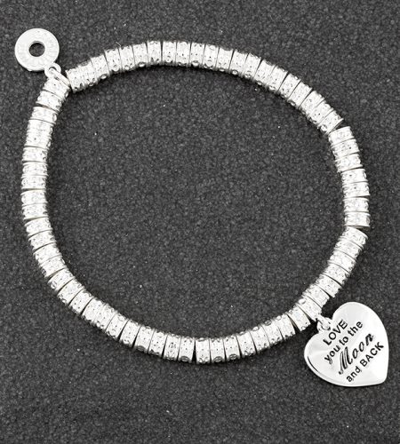 Silver Plated Heart Charm Bracelet - Image 4