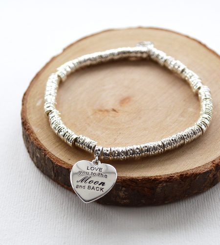 Silver Plated Heart Charm Bracelet - Image 3