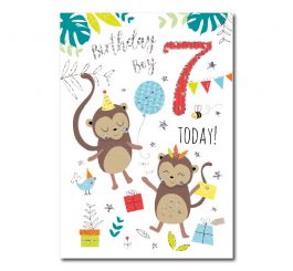 7th Birthday Boy Card
