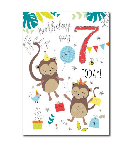 7th Birthday Boy Card