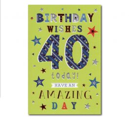 40th Birthday Card