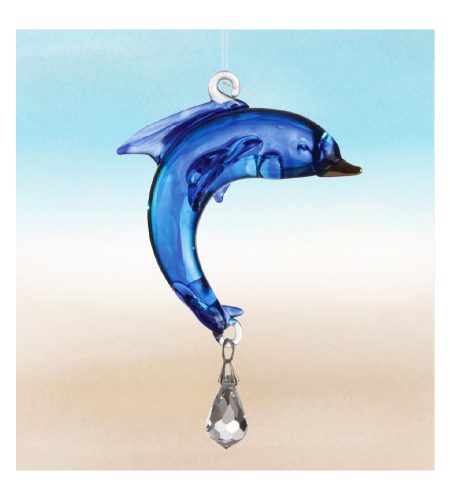 Dolphin Fantasy Glass Charm - Sapphire