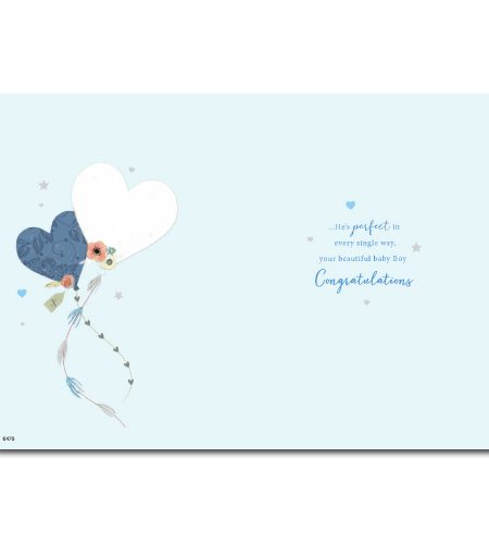 Baby Boy Birth Card - Image 2